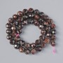 Garnet Beads natural stone faceted globe, diameter 8mm±, length 38cm± on thread