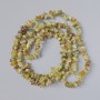 Grossular Garnet Beads (Green Garnet) Natural Stone Grains, 8x4mm, +/- on nylon thread, 80cm length