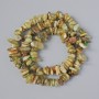 Grossular Beads (Green Garnet) Natural Stone Chip, 8x3mm±, length 40cm± on thread