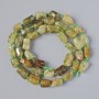Grossular Garnet Beads (Green Garnet) Natural Stone Cut, diameter 7×11mm, length 44cm on thread