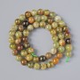 Grossular Garnet Beads (green Garnet) natural stone smooth round, diameter 7mm±, length 38cm± on a thread