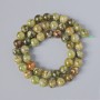 Garnet Grossular Beads (green Garnet) Natural Stone Smooth Round Beads, diameter 9mm±, length 38cm± on thread