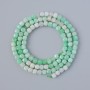Emerald Beads, Natural Stone, Faceted Cubes, 4mm diameter ±, 39cm strand