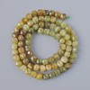 Grosular Beads (green Garnet) natural faceted cube gemstone, diameter 6mm±, length 38cm± on thread