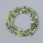 Prehnite Beads, Natural Stone, Faceted Cube, 4mm diameter ±, 39cm ± on Thread