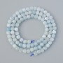 Aquamarine Beads - Natural Stone Faceted Cube Beads, 4mm ±, 39cm ± String