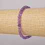 Amethyst Bracelet - natural gemstone, faceted cube, diameter 5.5mm ±, length 18cm ± (stretch)