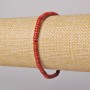 Red Jasper Natural Stone Smooth Rondelle Bracelet, diameter 4x2mm, length 18cm, stretch