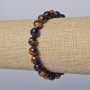 Tiger's Eye Bracelet, natural stone, faceted beads, diameter 8mm±, length 18cm± (stretch)