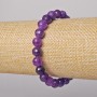 Sugilite Bracelet, natural stone, faceted round beads 8 mm+, length 18 cm+ (stretch)