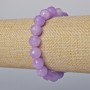 Bracelet Lavender Amethyst Natural Stone Faceted Bead, 10mm diameter ±, length 18cm ± (stretch)