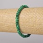 Malachite Bracelet (pressed) smooth rondel, diameter 6×2 mm ±, length 18 cm ± (stretch)