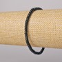 Bracelet Green Aventurine Synthetic Smooth Rondelle, diameter 4x2mm±, length 18cm± (stretch)