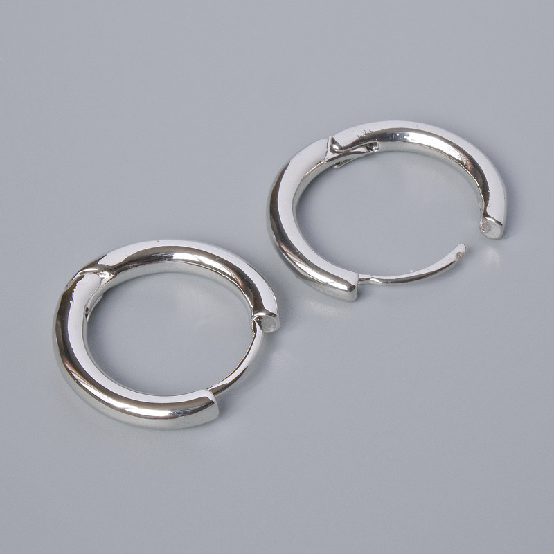 Congó Ear Hook Earrings Findings in Silver Color Metal 18x19, 5x3mm Pair