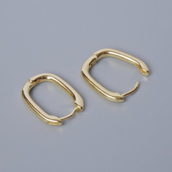 Congo ear hooks for earrings in golden metal color 18×14×2 mm pair