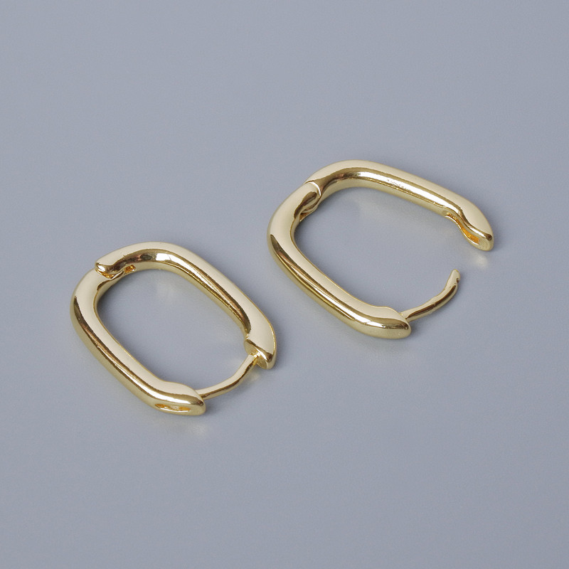 Congo ear hooks for earrings in golden metal color 18×14×2 mm pair
