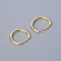 Congo ear hooks for earrings, gold-tone metal, 14.5×16×2 mm, pair
