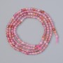 Tourmaline Beads natural stone faceted round, diameter 2mm±, length 39cm± on a strand