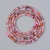 Turmaline Beads, natural gemstone, faceted cube, diameter 2 mm ±, length 39 cm ± on thread
