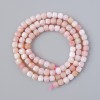 Rose Opal Beads, Natural Stone, Faceted Cube, 4mm± Diameter, 39cm± Length on Thread