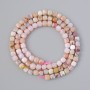 Pink Opal Beads, Natural Stone Faceted Cube Beads, 4mm± Diameter, 39cm± Thread Length