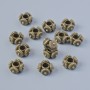 Bead Inlay Findings, diameter 7.5×4 mm, hole diameter 2.6 mm, packaging 13 pcs ±, bronze metal color