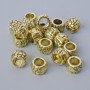 Bead Insert Findings, diameter 5.5×8 mm, hole diameter 4.5 mm, packaging 20 pcs ±, golden metal color