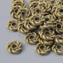 Bead Insertion Findings, 8x2 mm diameter, hole 2.2 mm, packaged 42 pcs ±, bronze metal color