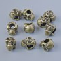 Beadfinding bead insert “Skull”, diameter 12×8×9 mm, hole diameter 4.5 mm, packaging 10 pcs±, bronze metal color
