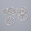 Pendant Finding "Coat of Arms", diameter 26.5×25 mm, hole diameter 1.9 mm, packaged 7 pcs ±, silver color of metal