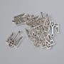 Pendant hardware "Coat of Arms", diameter 25x15mm, 2.1mm hole diameter, pack of 7, silver-colored metal
