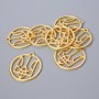 Pendant hardware "Coat of Arms", diameter 26.5×25 mm, hole diameter 1.9 mm, packaged 7+ in golden metal color
