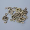 Fittings pendant "Music Key" bronze color, diameter 33×14.5 mm, bore diameter 5.5×2 mm, packaging 11 pcs ±, bronze metal color