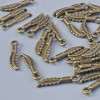 Pendant Finding "Feather", diameter 16x3.5 mm, hole diameter 1.4 mm, pack 33 pcs ±, bronze metal color