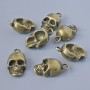 Pendant Hardware "Skull", diameter 20x11x7, 5mm, hole diameter 2, 7+- pieces, bronze metal color