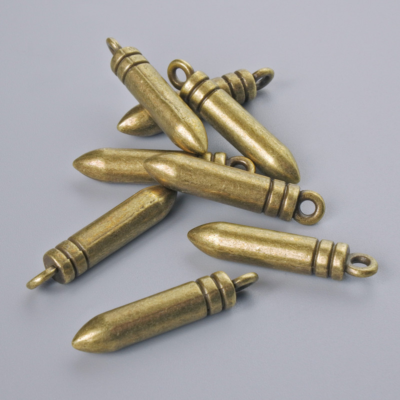 Pendant Hardware "Sphere" bronze color, diameter 23.5×4.5mm, bore diameter 1.7mm, packaged 8 pcs ±