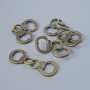 Pendant Hardware “Handcuffs”, diameter 17×11, 5mm, length 31mm packaged 5 pcs ± bronze color metal