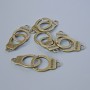 Pendant Finding "Handcuffs", diameter 23x14, 5mm, bore diameter 2.4mm, length 40mm pack 5pcs ± bronze metal color