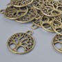 Pendant Hardware "Tree", diameter 24×20mm, hole diameter 2.7mm, packaging 13 pcs ±, bronze metal color