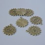 Pendant hardware "Sun", diameter 21.5×19 mm, hole diameter 1.6 mm, packaged 7 pcs ±, bronze metal color