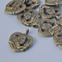 Pendant Findings "Heart", diameter 20x16mm, hole diameter 1.8mm, packaged 9 pcs ±, bronze metal color