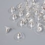 Earring Backs, 12 mm Diameter, Pack of 42, Silver Metal Color
