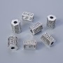 Bead Insertion Finding, 10×7 mm diameter, 2.9 mm Hole, packaged 7 pcs ± 20 g, silver metal color