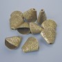 End cap, diameter 18x19, 5x10mm, hole diameter 2.3mm, packaged 10 pcs ±, bronze color metal