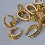 Pendant Bail Gold Tone, diameter 15x11x6 mm, hole diameter 10.7x7.2 mm, packaged 13 pcs ± 20 g ± gold-colored metal