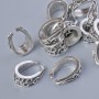 Pendant Base, diameter 15x11x6 mm, hole diameter 10.7x7.2 mm, packaged 13 pcs ± 20 g, silver metal color