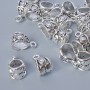 Pendants Base Jewelry Findings, diameter 8x7, 5mm, hole diameter 1.8mm, 7, 3x5, 7mm, length 13, packaging 24 pcs ±, silver metal color
