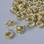 Finding Bail Holder, diameter 3.5×7.5 mm, hole diameter 1.7 mm, 4.6 mm, length 10 mm, pack 41 pcs ±20 g, light gold metal color
