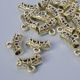 Light Gold Bail Bailor Holder, diameter 13.5×5 mm, hole diameter 2 mm, 2.7 mm, length 9 mm, packaging 19 pcs ± 20 g ± light gold metal color