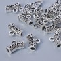 Silver Bail Bail, holder, diameter 13.5×5 mm, hole diameter 2 mm, 2.7 mm, length 9 mm, packaging 19 pcs ± 20 g, silver color of metal